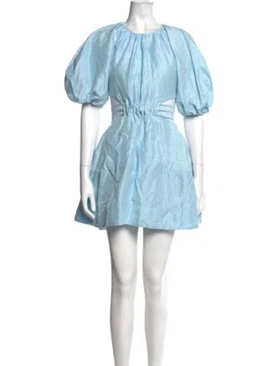 Pre-owned Aje Linen Mini Dress In Blue