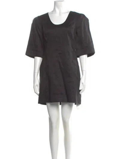 Pre-owned Aje Linen Mini Dress In Gray