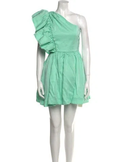 Pre-owned Aje Linen Mini Dress In Green