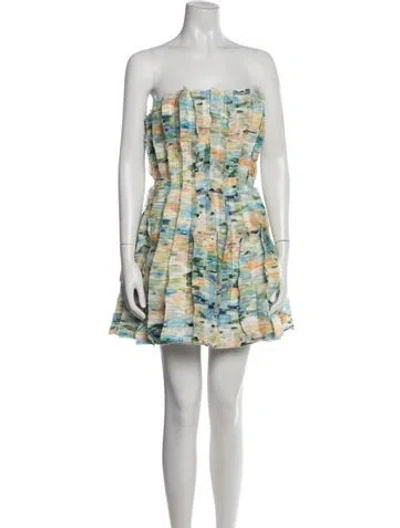 Pre-owned Aje Linen Mini Dress In Green