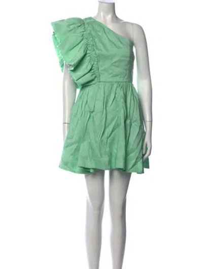 Pre-owned Aje Linen Mini Dress In Green