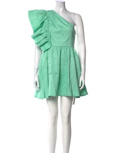 Pre-owned Aje Linen Mini Dress In Green