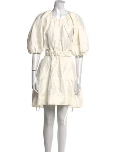 Pre-owned Aje Linen Mini Dress In Neutral