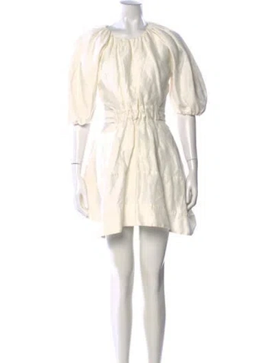 Pre-owned Aje Linen Mini Dress In Neutral
