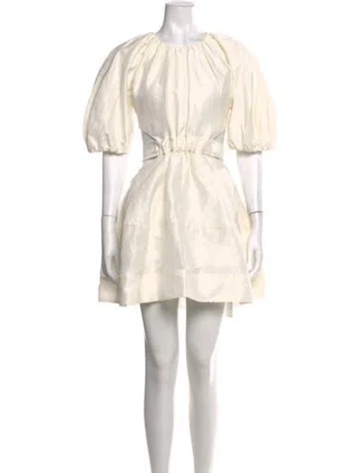 Pre-owned Aje Linen Mini Dress In Neutrals