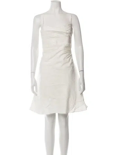 Pre-owned Aje Linen Mini Dress In Neutrals
