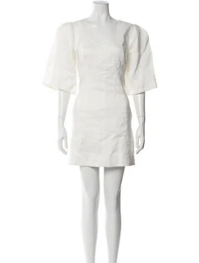 Pre-owned Aje Linen Mini Dress In Neutrals