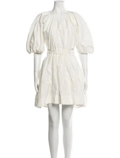 Pre-owned Aje Linen Mini Dress In Neutrals