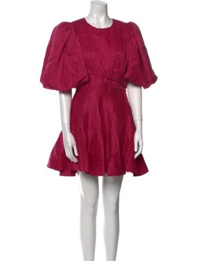 Pre-owned Aje Linen Mini Dress In Pink