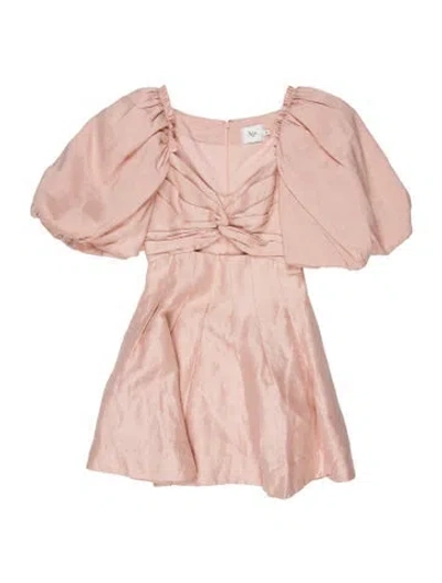 Pre-owned Aje Linen Mini Dress In Pink