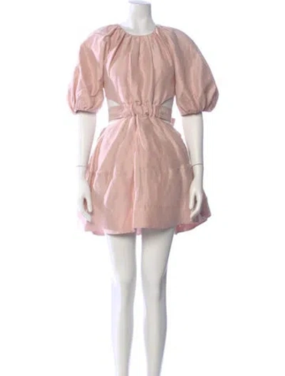 Pre-owned Aje Linen Mini Dress In Pink