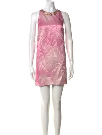 Pre-owned Aje Linen Mini Dress In Pink