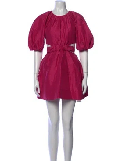 Pre-owned Aje Linen Mini Dress In Pink