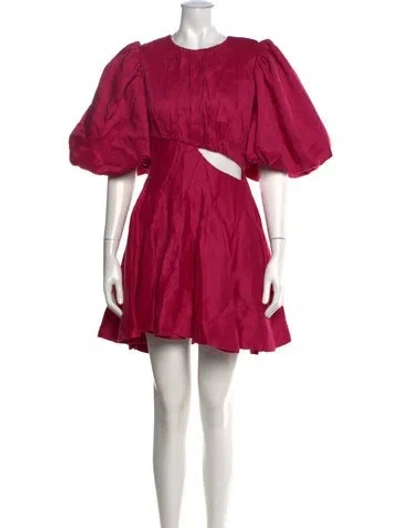 Pre-owned Aje Linen Mini Dress In Pink