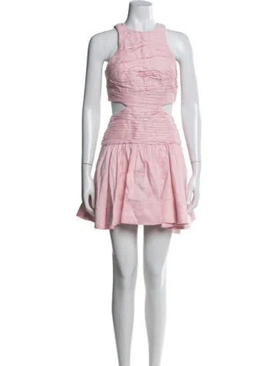 Pre-owned Aje Linen Mini Dress In Pink