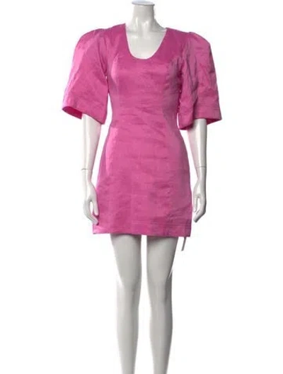 Pre-owned Aje Linen Mini Dress In Pink
