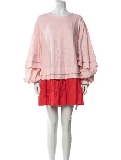 Pre-owned Aje Linen Mini Dress In Pink