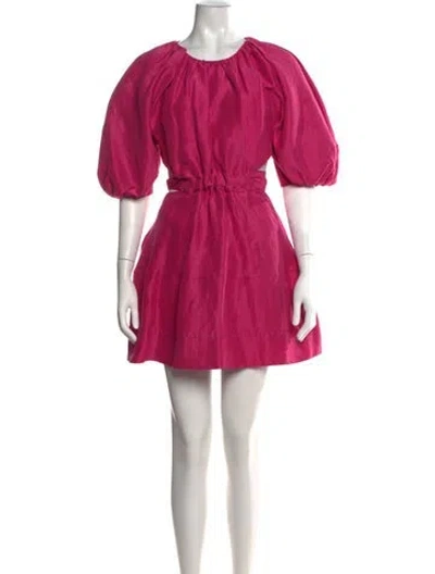 Pre-owned Aje Linen Mini Dress In Pink