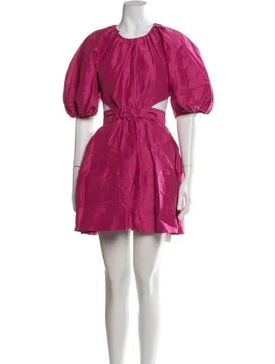 Pre-owned Aje Linen Mini Dress In Pink