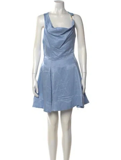 Pre-owned Aje Linen Mini Dress W/ Tags In Blue