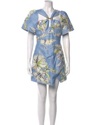 Pre-owned Aje Linen Mini Dress W/ Tags In Blue