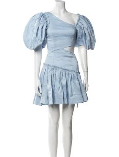 Pre-owned Aje Linen Mini Dress W/ Tags In Blue