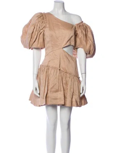 Pre-owned Aje Linen Mini Dress W/ Tags In Neutral