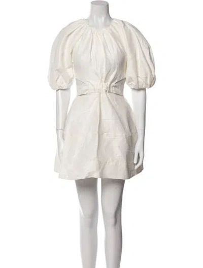 Pre-owned Aje Linen Mini Dress W/ Tags In Neutral