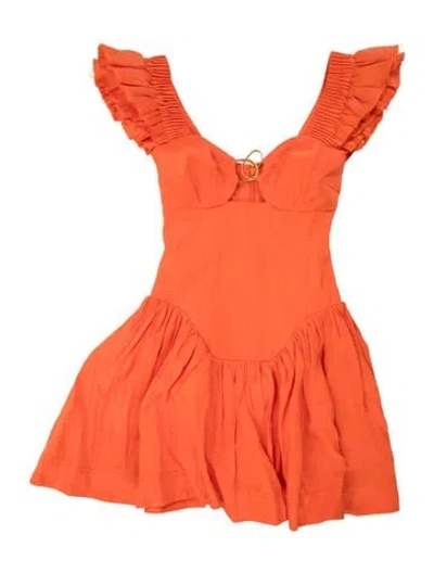 Pre-owned Aje Linen Mini Dress W/ Tags In Orange