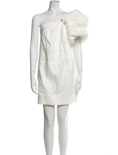 Pre-owned Aje Linen Mini Dress In White