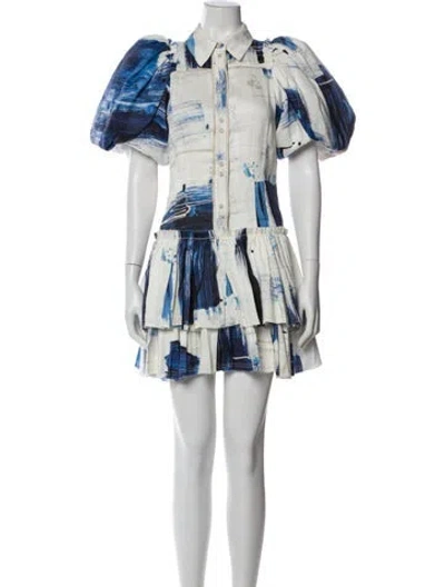 Pre-owned Aje Linen Mini Dress In White