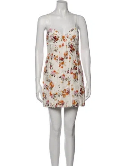 Pre-owned Aje Linen Mini Dress In White