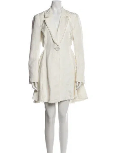 Pre-owned Aje Linen Mini Dress In White