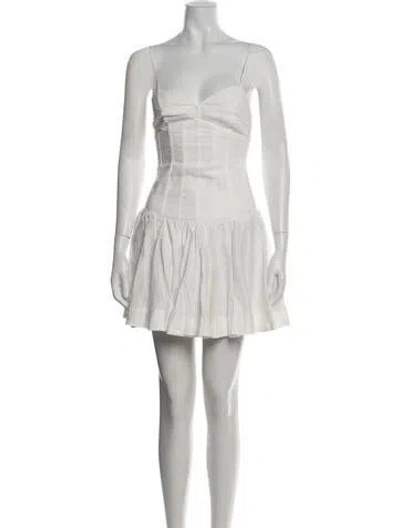 Pre-owned Aje Linen Mini Dress In White