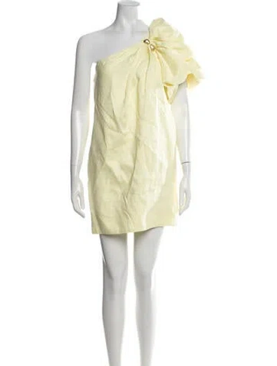 Pre-owned Aje Linen Mini Dress In Yellow