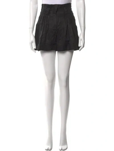 Pre-owned Aje Linen Mini Shorts In Black