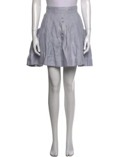 Pre-owned Aje Linen Mini Skirt In Grey