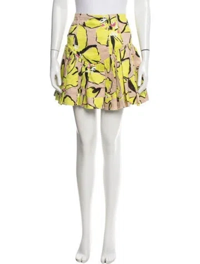 Pre-owned Aje Linen Mini Skirt In Multi