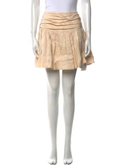 Pre-owned Aje Linen Mini Skirt In Neutral