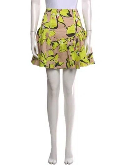 Pre-owned Aje Linen Mini Skirt In Neutral