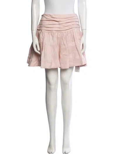 Pre-owned Aje Linen Mini Skirt In Pink