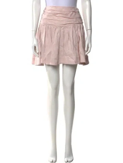 Pre-owned Aje Linen Mini Skirt In Pink