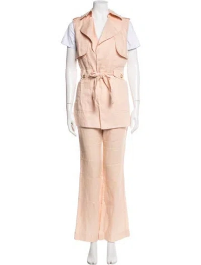 Pre-owned Aje Linen Pant Set In Pink
