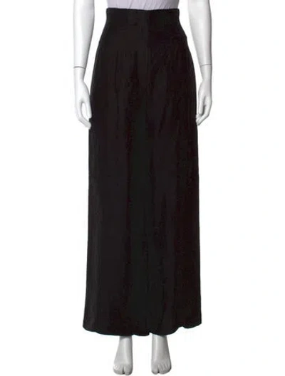 Pre-owned Aje Linen Wide Leg Pants In Black