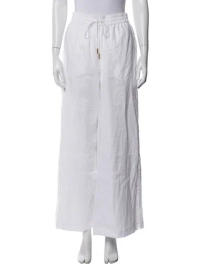 Pre-owned Aje Linen Wide Leg Pants In White