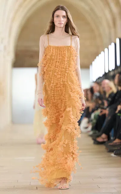 Aje Lola Embellished Maxi Dress In Orange