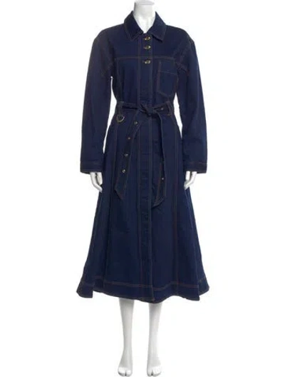 Pre-owned Aje Long Dress In Blue