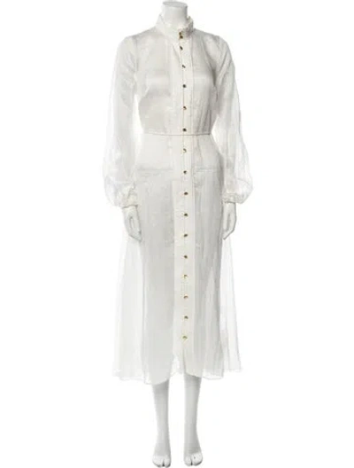 Pre-owned Aje Long Dress In White