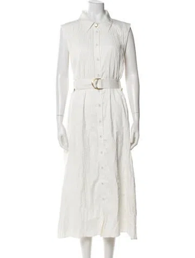 Pre-owned Aje Long Dress In White