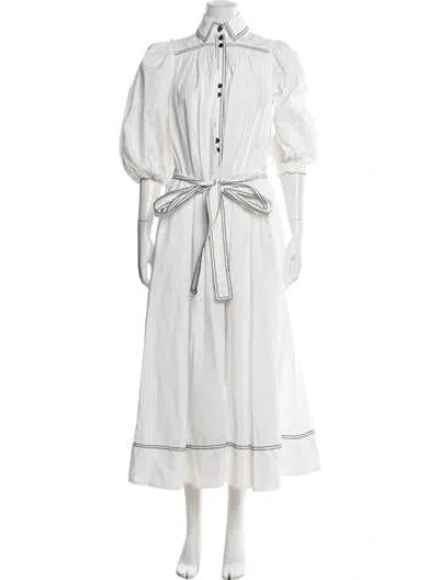 Pre-owned Aje Long Dress In White